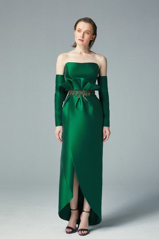 Structured Detail Two Piece Gown