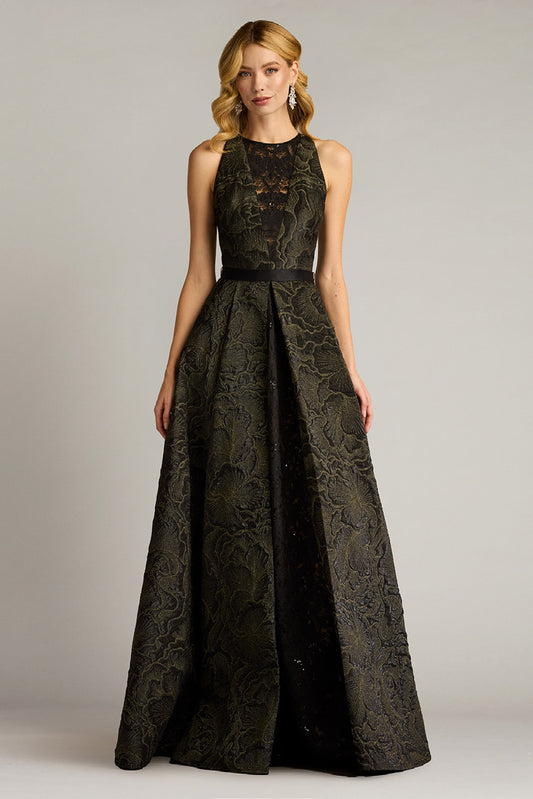 Textured Jacquard Gown