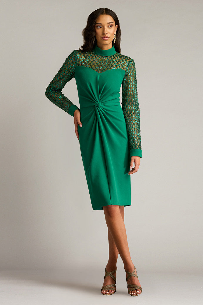 Pearl and Paillette Embroidered Tulle Dress