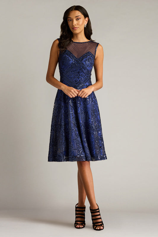 Paillette Embroidered Tulle Dress