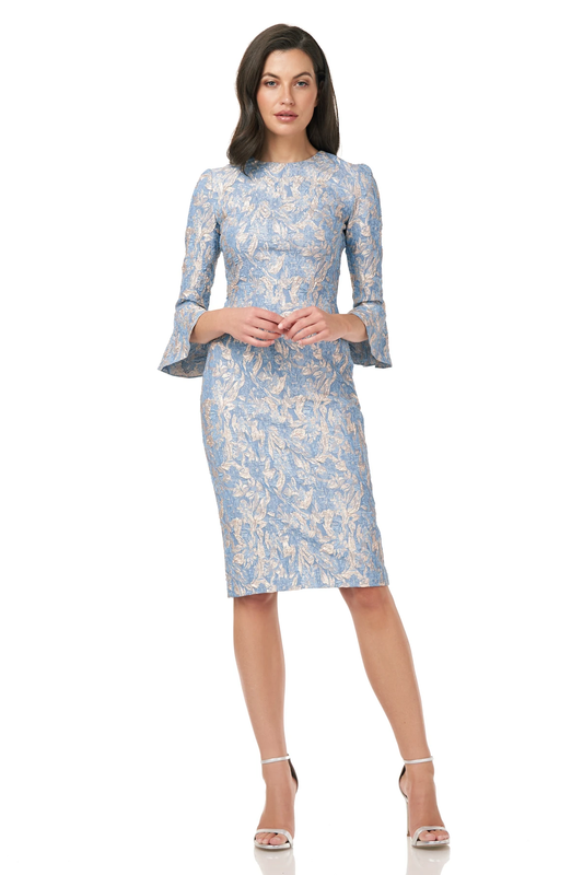 ? Sleeve Fitted Cocktail Dress