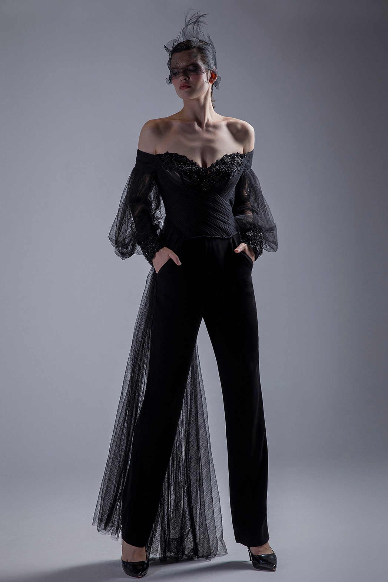 Black Off The Shoulder Top & Pants