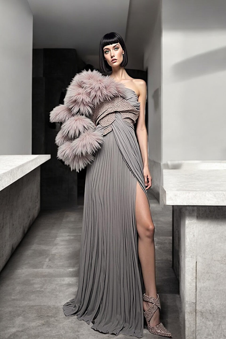 Eden  Slit Gown