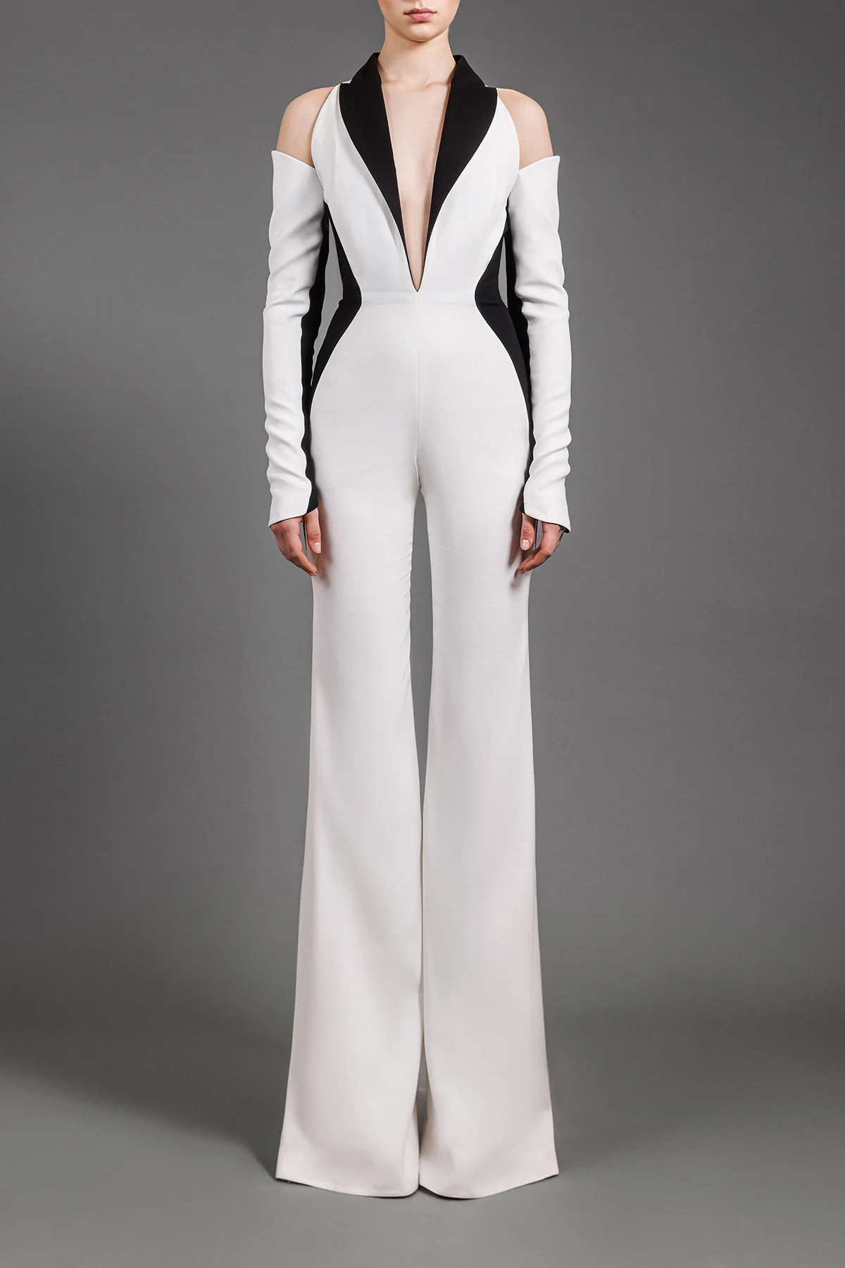 Long Sleeve Cr?pe Jumpsuit