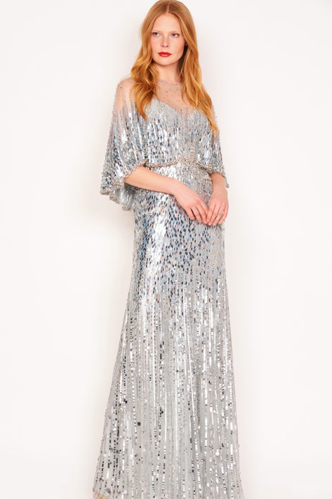 Liliana Glitter Tulle Gown