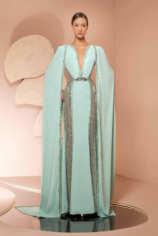 Crepe Embroidery Gown