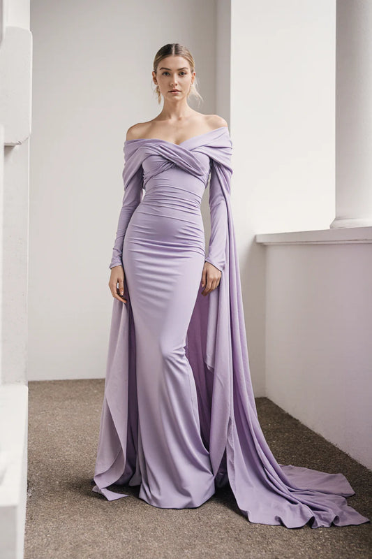 Splendor Cape Sleeve Gown