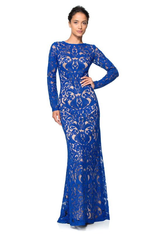 Corded Embroidery on Tulle Gown