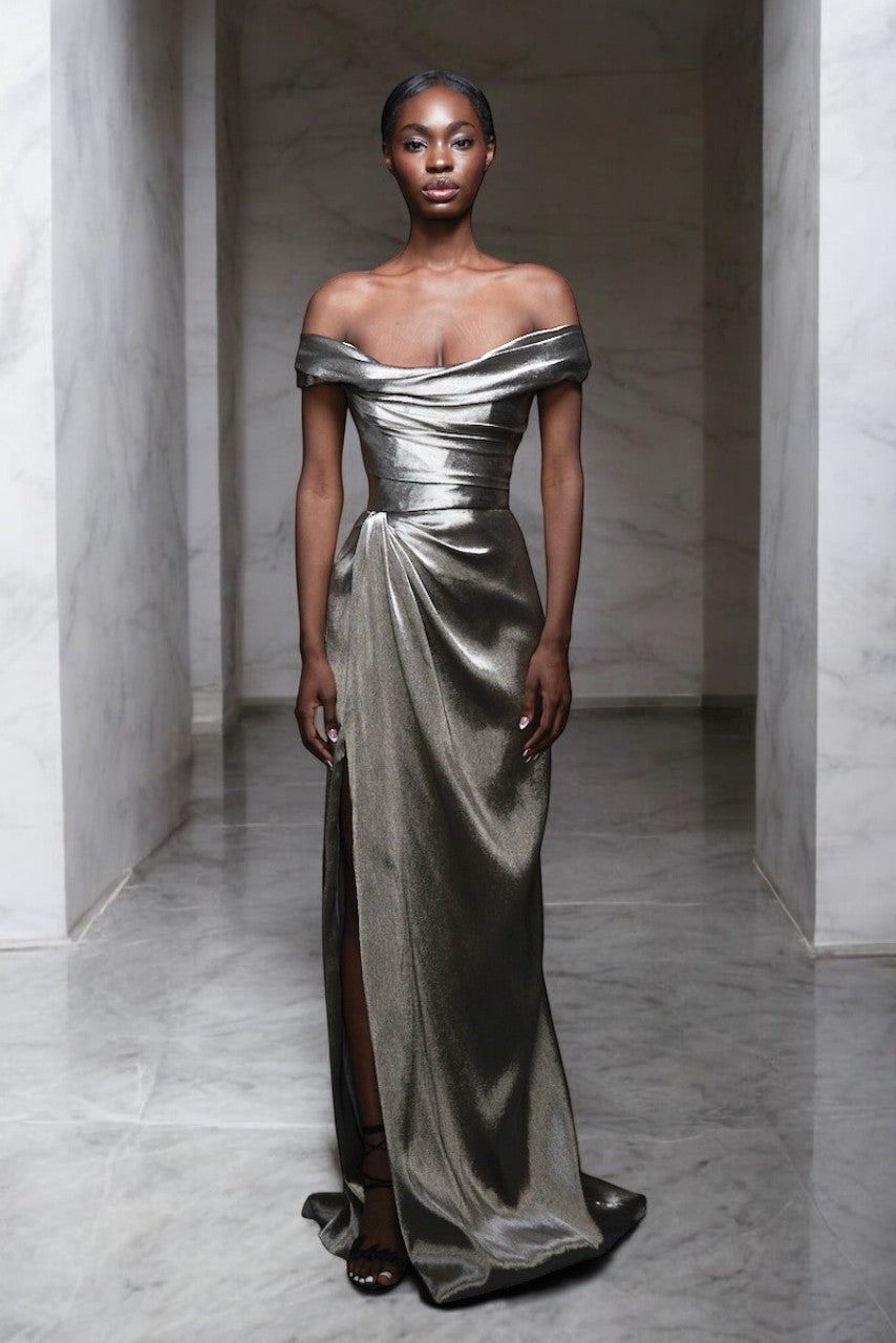 Metallic Lamé Gown