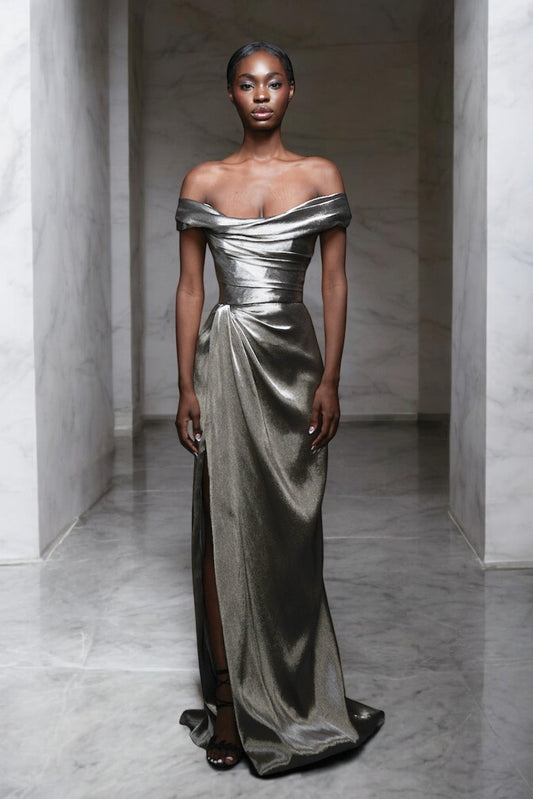 Metallic Lamé Gown