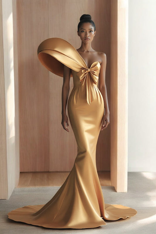 Oversized One Shoulder Gown