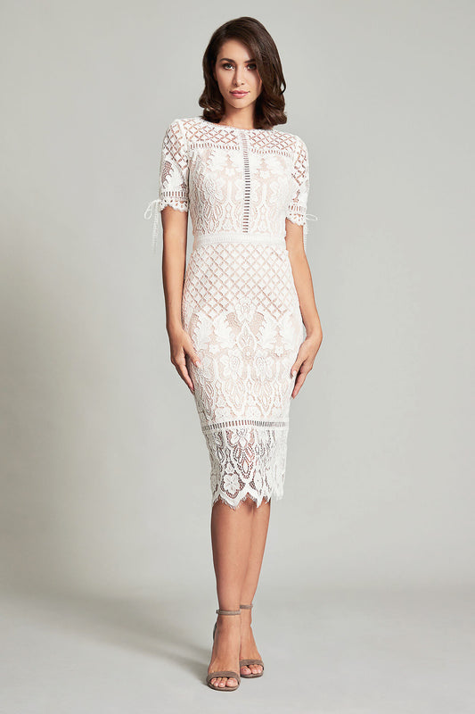 Bobek Lace Tea Length Dress