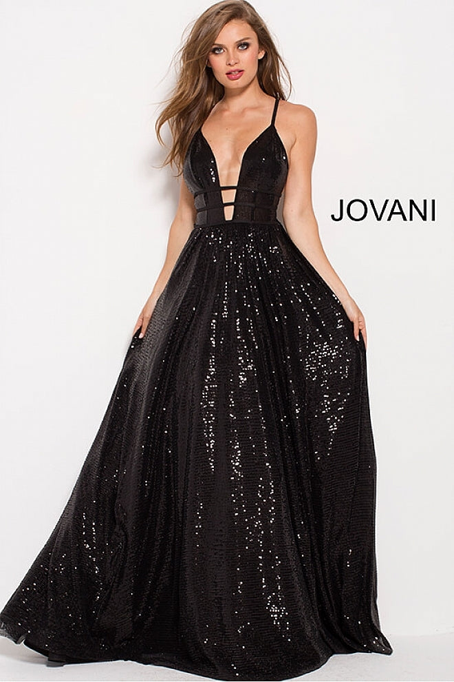 Sleeveless Sequin Ball Gown