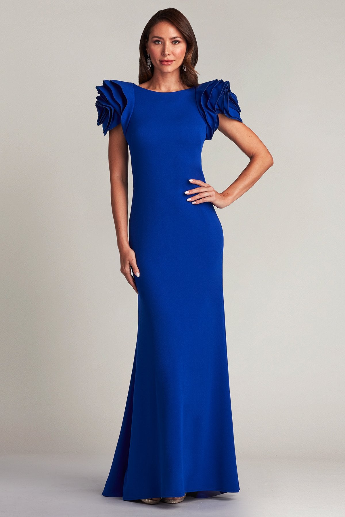 Maylee Rosette Shoulders Gown