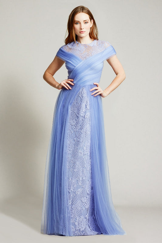 Kayda Cross Tulle Gown