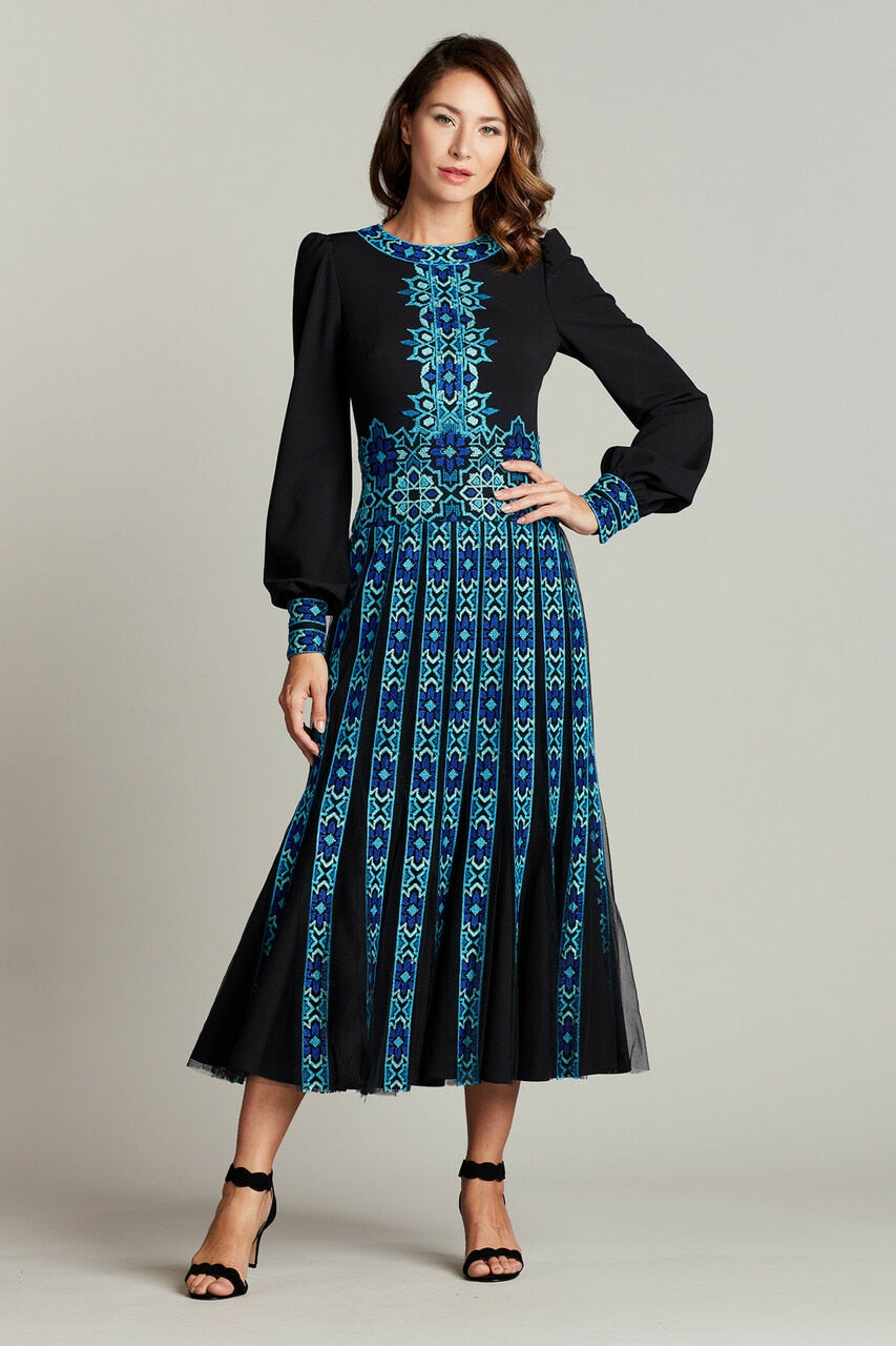 Murat Printed Midi  Dress