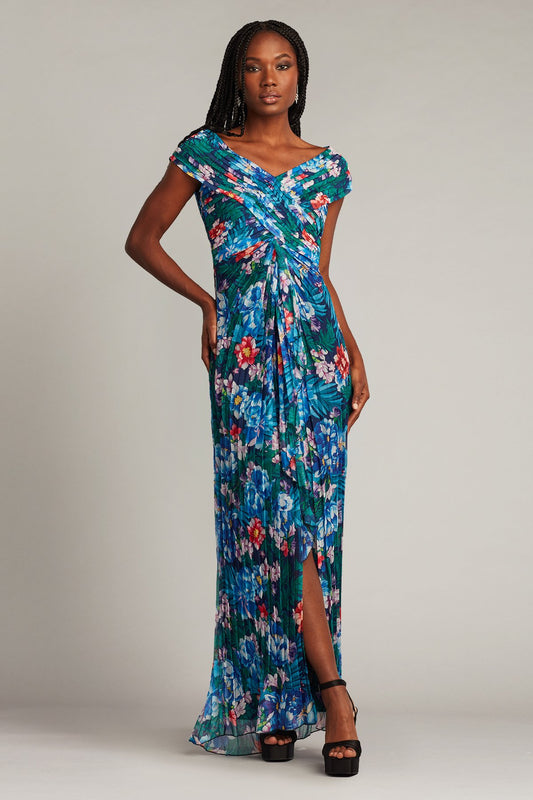 Novie Floral Print Gown