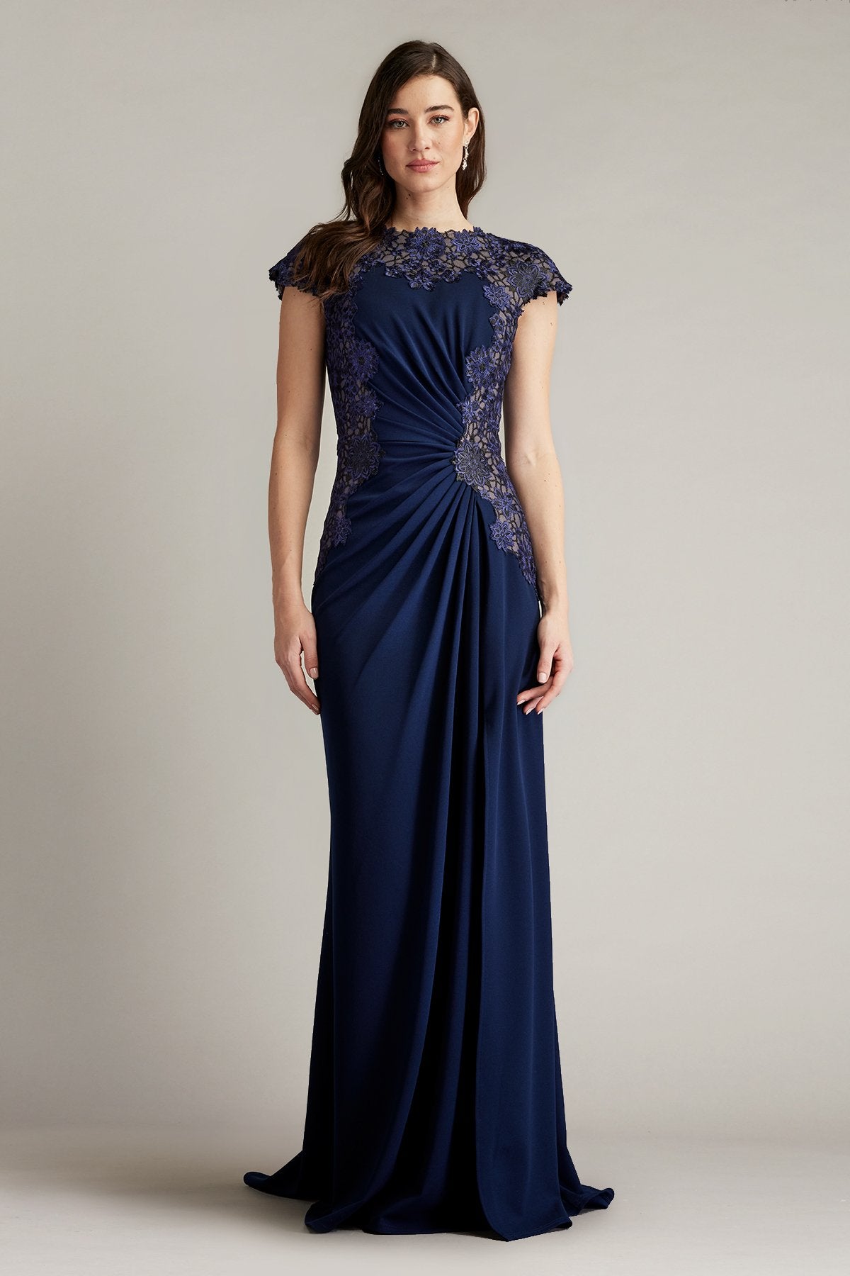 Chelan Embroidered Illusion Gown