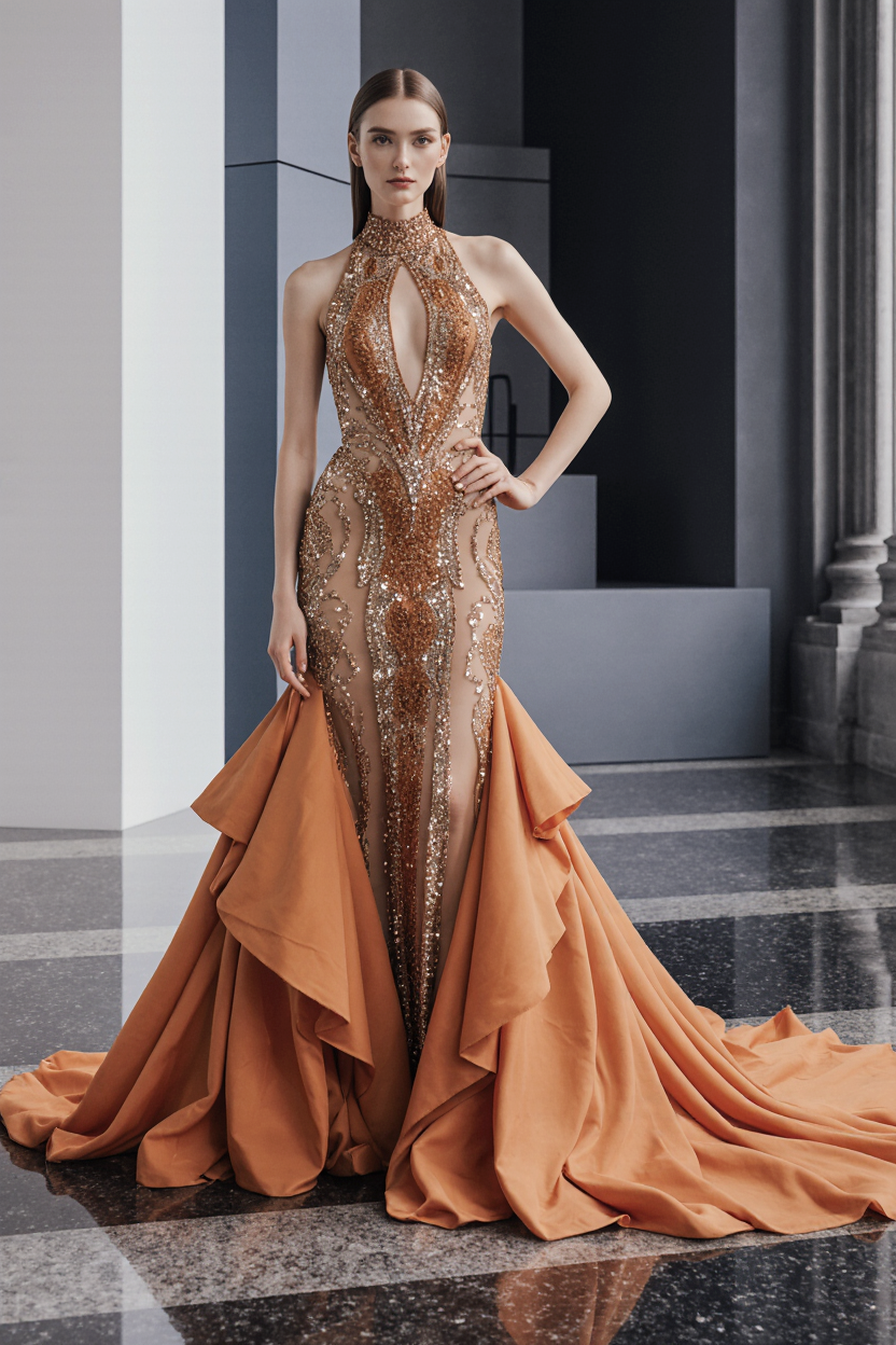 High-Slit Embellished Gown