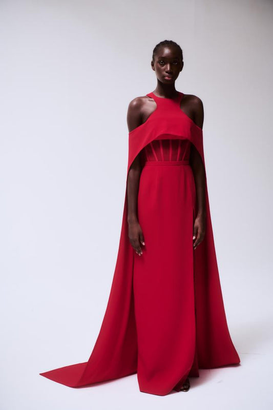 Halter  Neck Corset Gown