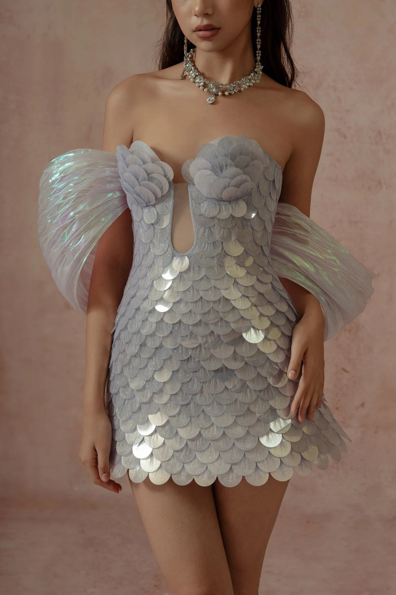 Fish Scale Mini Dress
