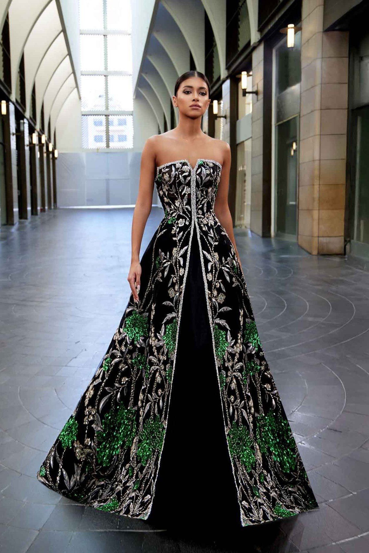 Strapless Split Gown