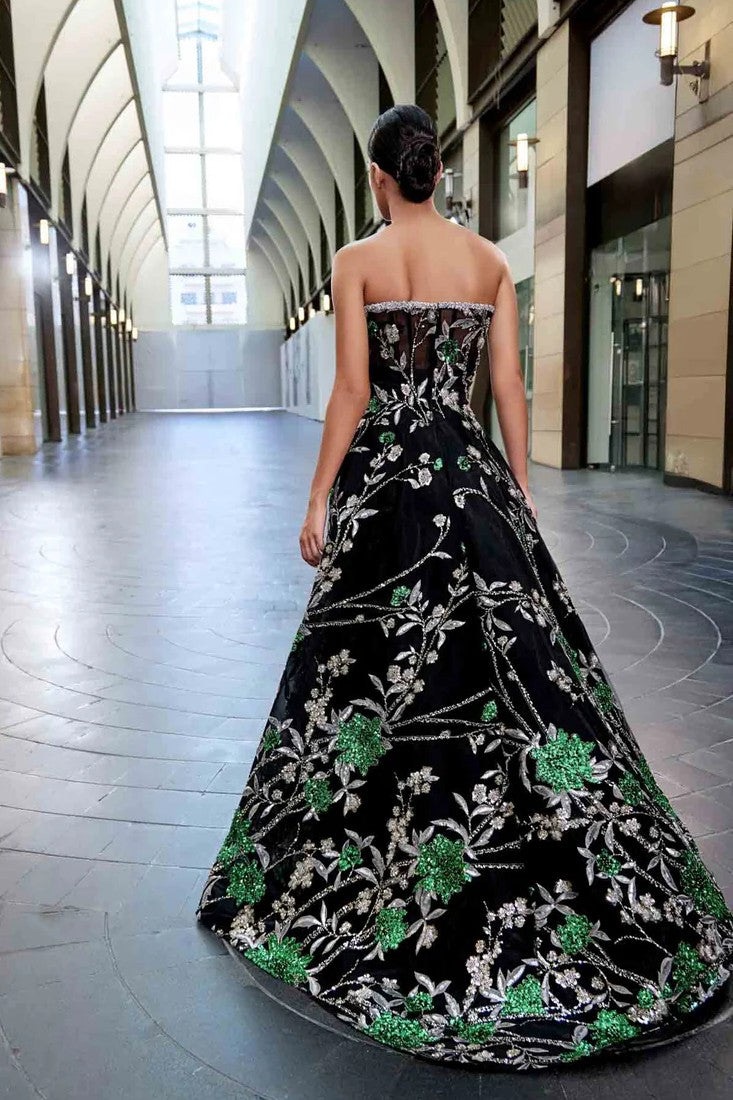 Strapless Split Gown