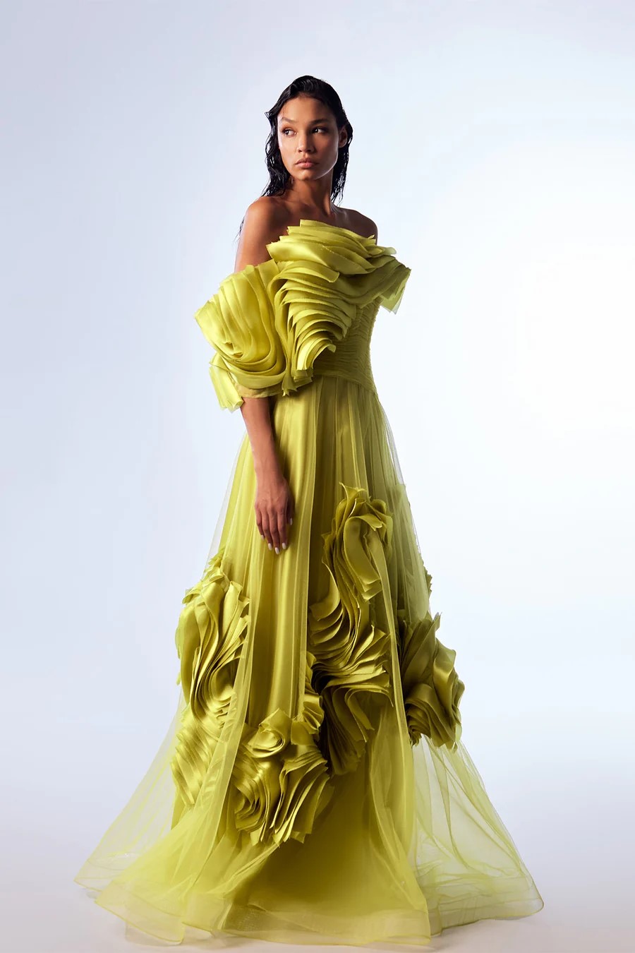 Strapless Structured Gown