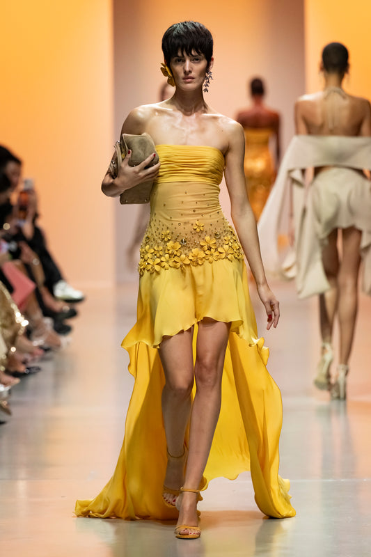 Georgette Dress with Train