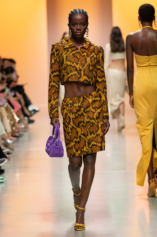 Cropped Tulle Jacket with Skirt