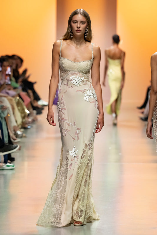 Georgette  Beaded Gown