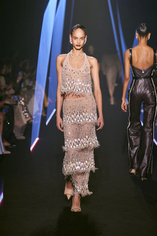 Beaded Tulle Top & Skirt