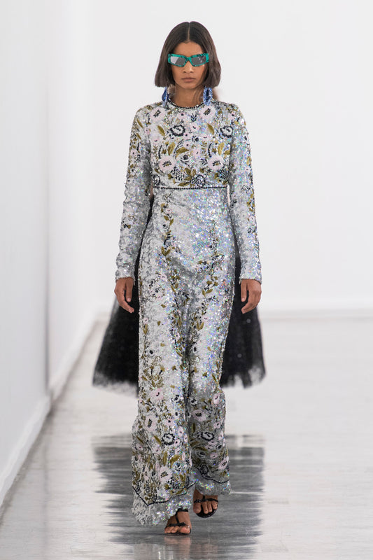 Sequin- Long Sleeve Gown