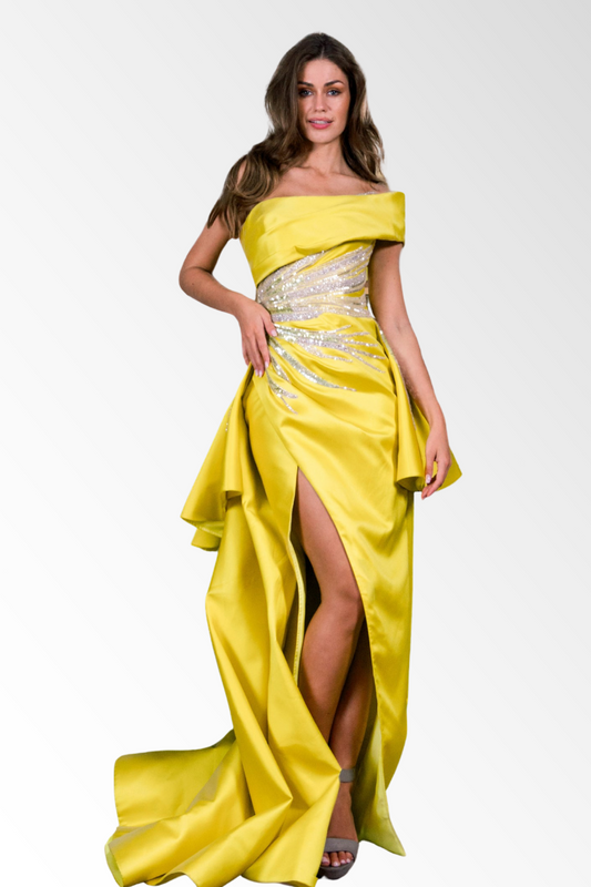 Side Draped Gown