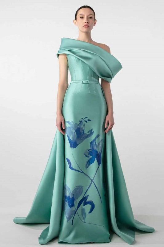 Printed Corset Gown