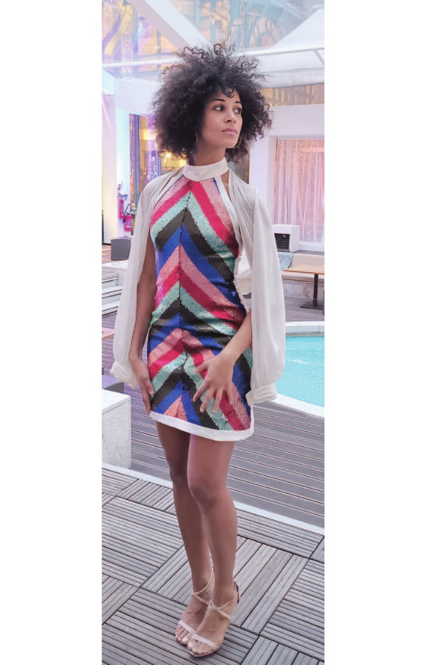 Sequin Dress with Bolero