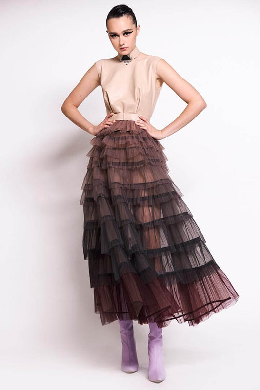 Sleeveless Ombre  Midi Dress