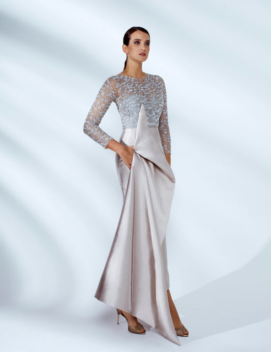 Nikka Draped Hand Embroidered Gown