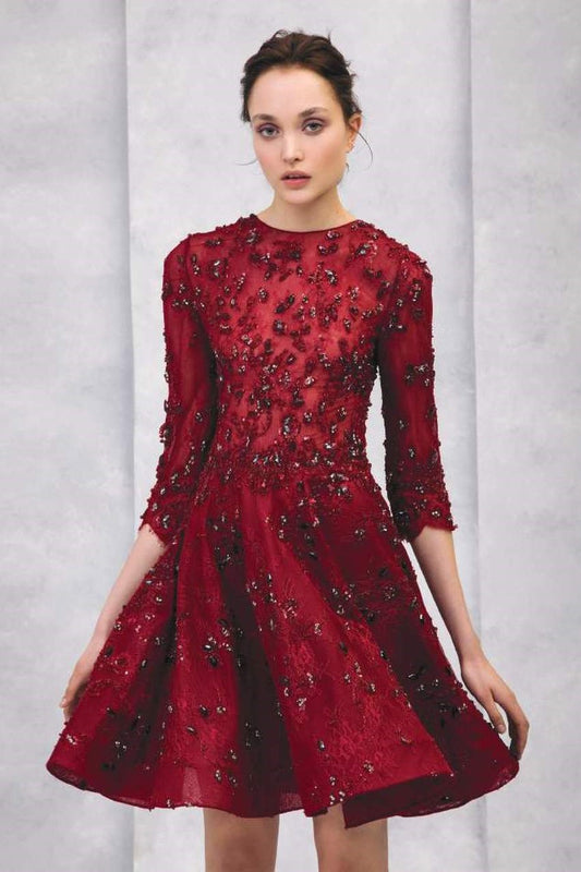 Lace ¾ Sleeve Cocktail Dress