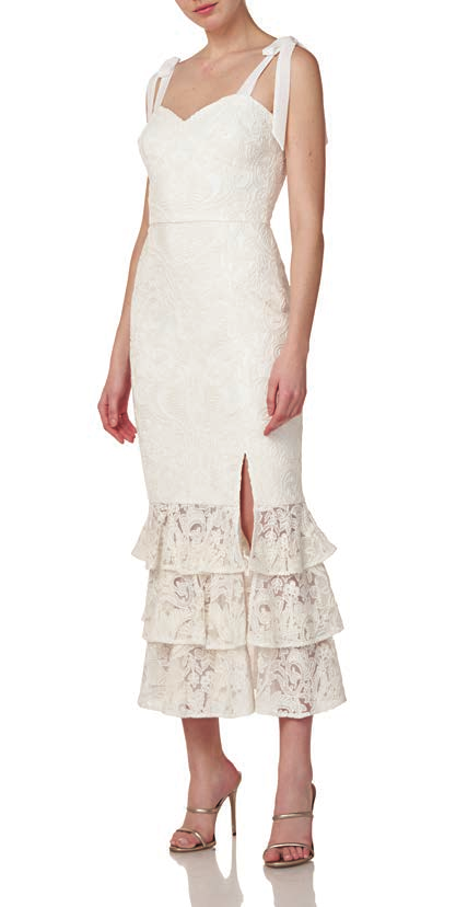 Sleeveless Lace Midi  Dress