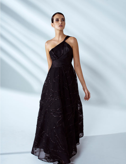 Tamara One Shoulder Draped Maxi Gown