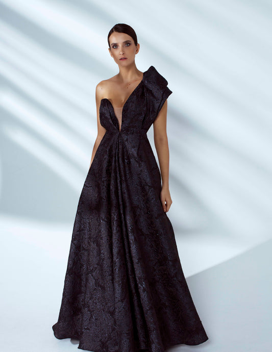 Lara Draped One Shoulder Maxi Gown