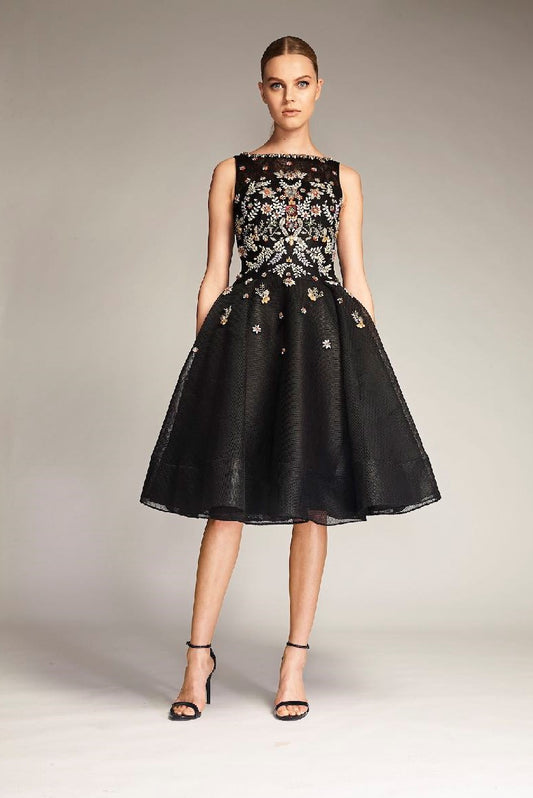 Sleeveless Beaded Cocktail Dress