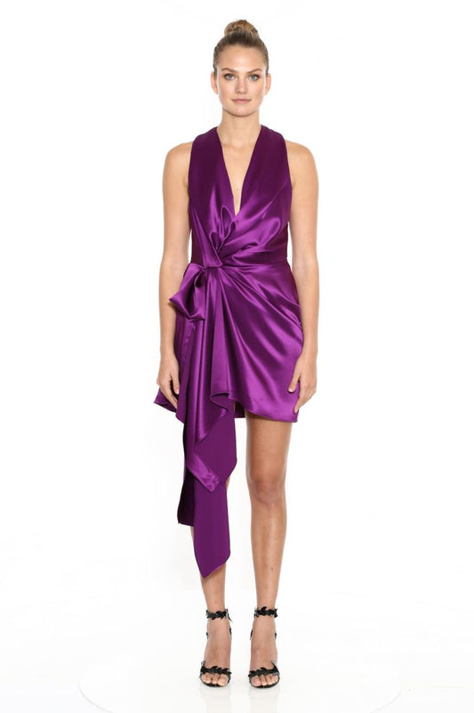 Sleeveless Satin Back Crepe Cocktail