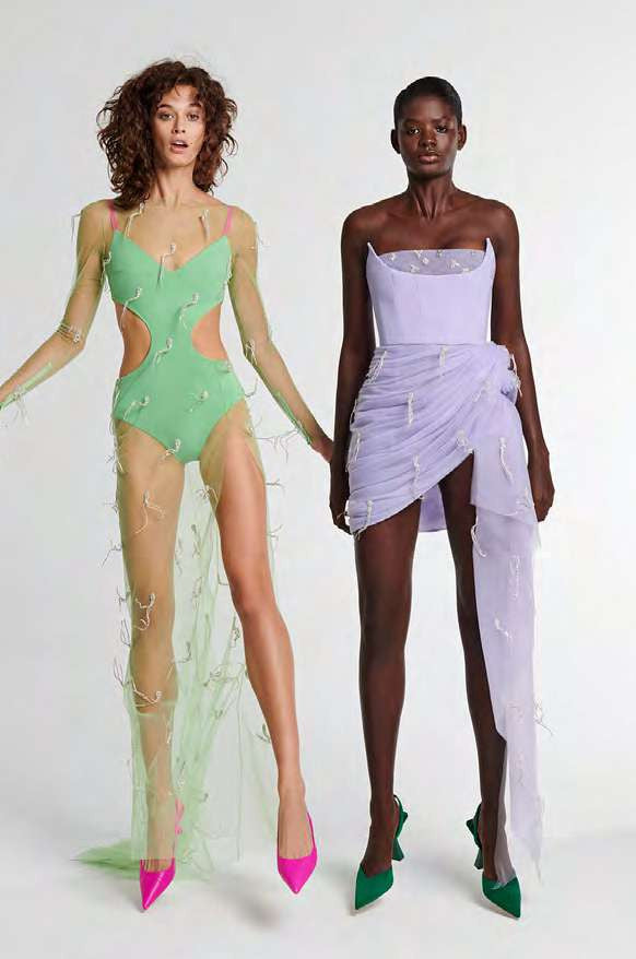Knit and Tulle Gown