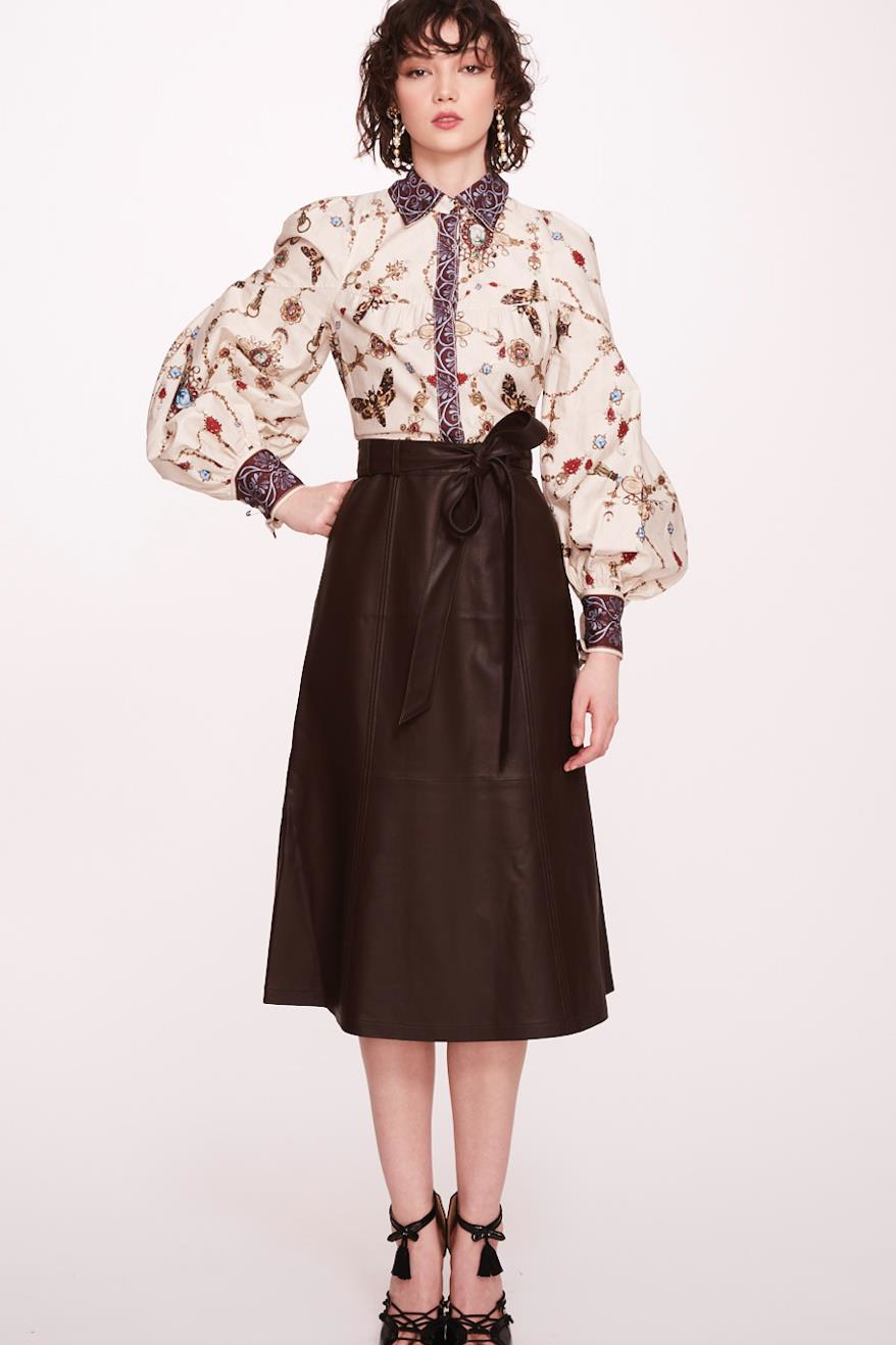 Long Billowy Sleeve Midi-Dress