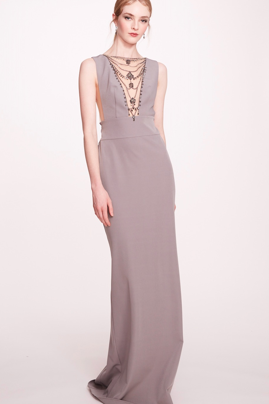 Sleeveless Crepe Dress