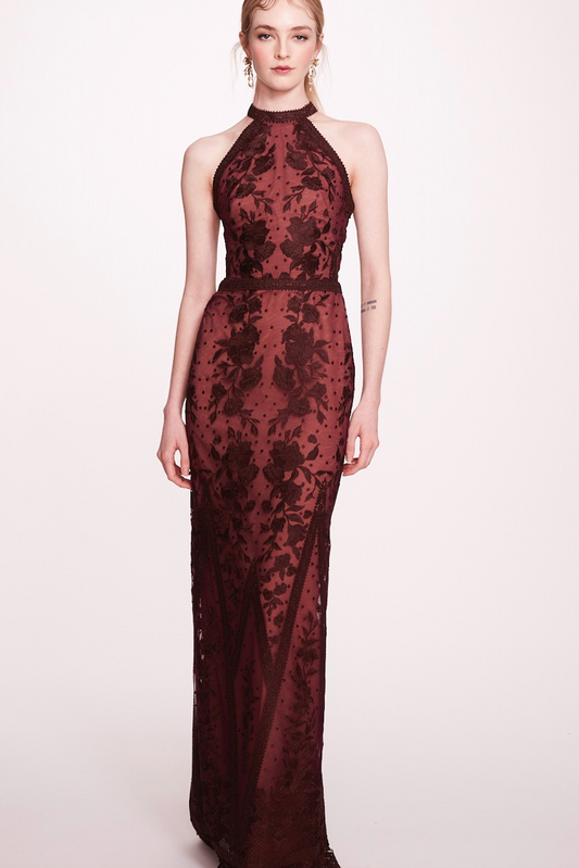 Sleeveless Tulle Evening Dress