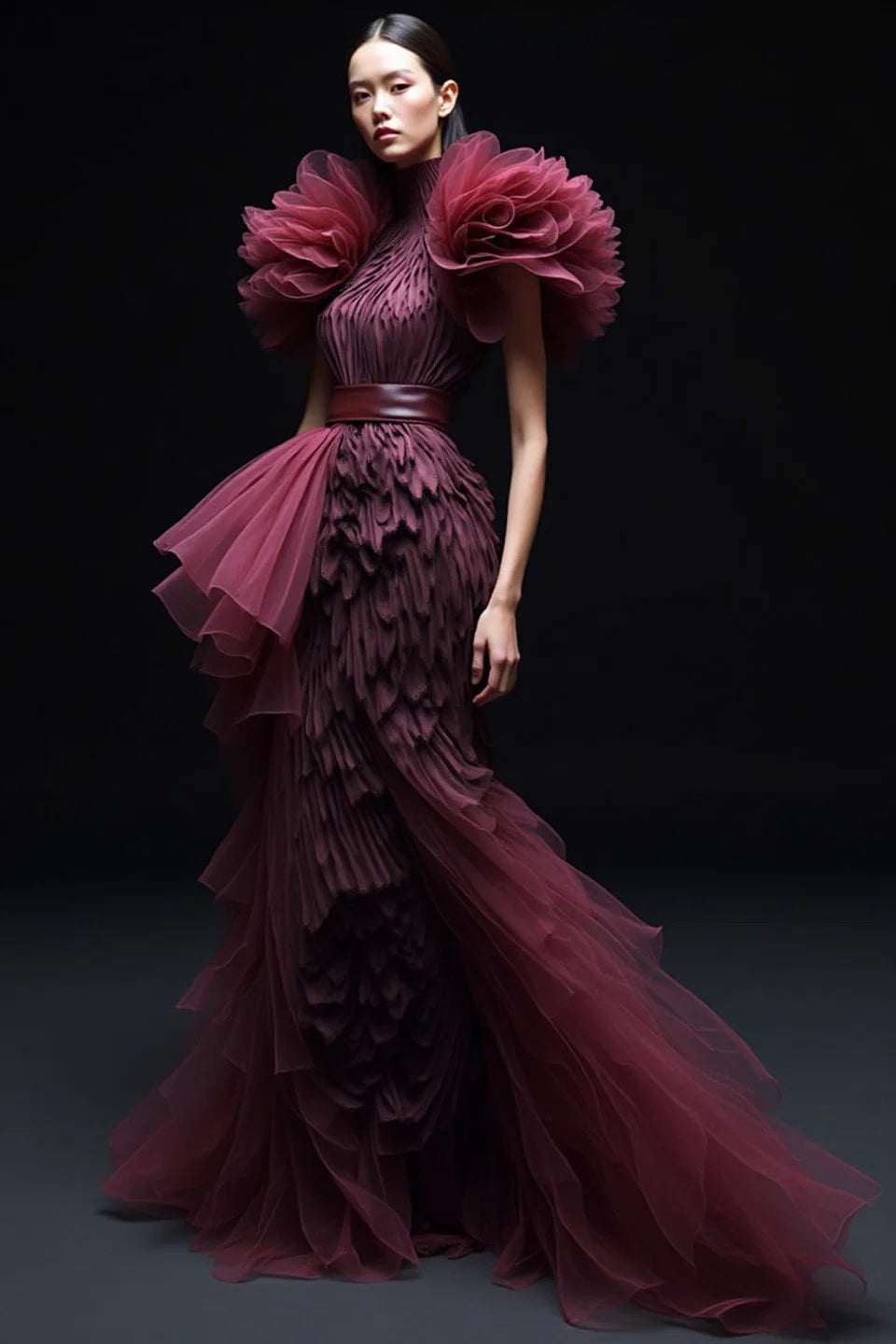 Flared Short Sleeve Gown