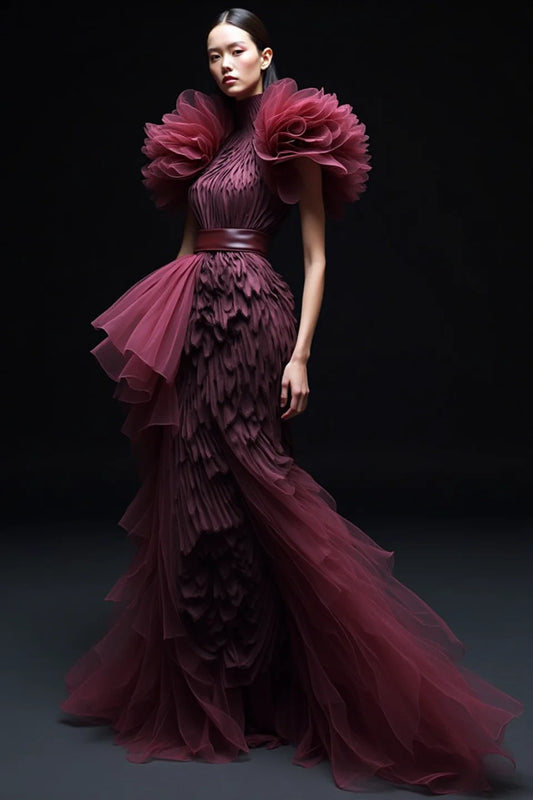 Flared Short Sleeve Gown